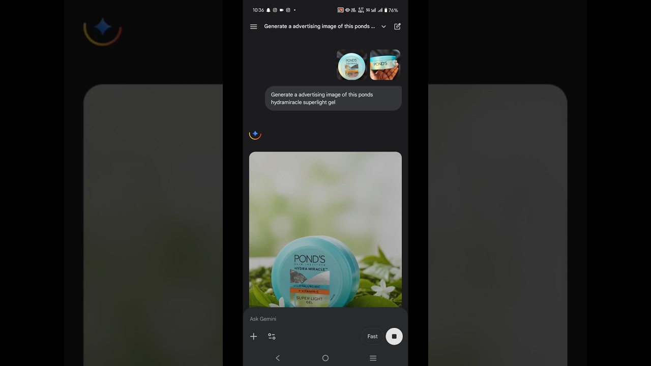 how to create a advertising photo in Gemini ❤️
