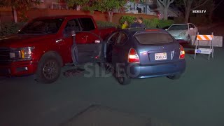 CAUGHT ON CAMERA: DUI Suspect Clings To Car Prior To Parked Car Crash in Tierrasanta