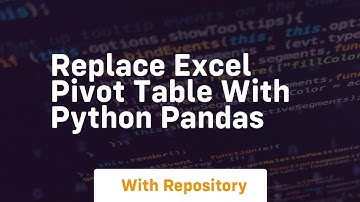 replace excel pivot table with python pandas