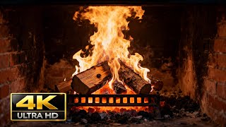 🔥 Crackling Oak Fireplace — 3 Hours of Cozy Dark Academia Ambience