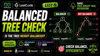 L9 - Balanced Tree Check 🌳 | Height Balanced Binary Tree | O(N) | GFG + LeetCode