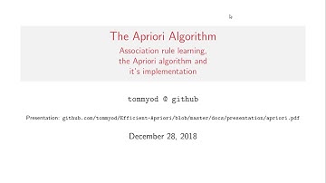 The Apriori algorithm