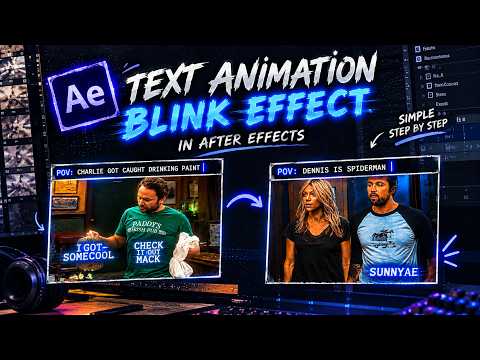 How To Make Blink Text Animation In After Effects Tutorial | No Plug-Ins Required