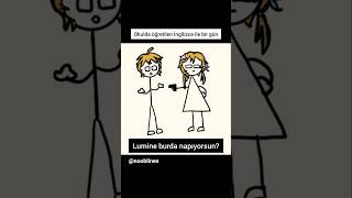 Konumuz Simple Present Tense! 🥳 #komik #stickman #animation #seslendirme #keşfet #funny #shorts 519