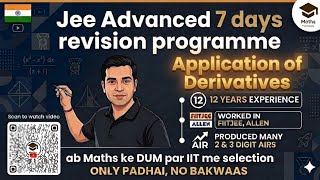 Application of Derivatives- Jee advanced revision #monotonicity #maximaminima #tricks #oneshot