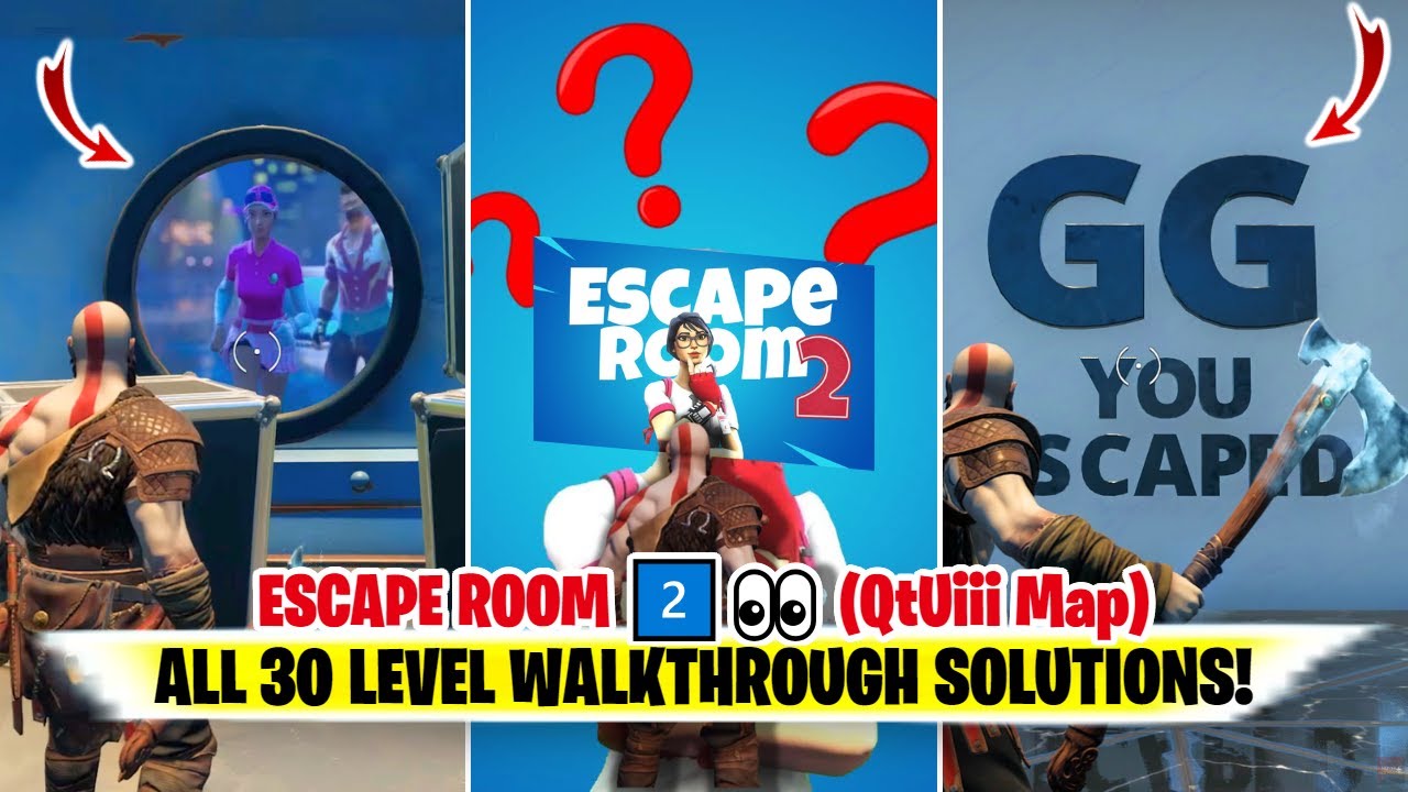ESCAPE ROOM 2 Solutions (QtUiii Map) ESCAPE ROOM 2 Fortnite Qtuiii