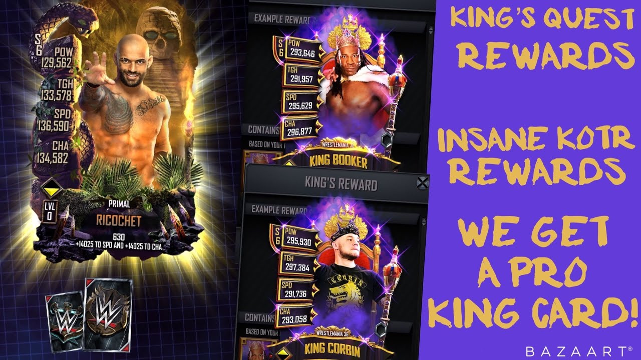 WWE SuperCard - King's Quest Rewards - I Get A Pro KING'S CARD