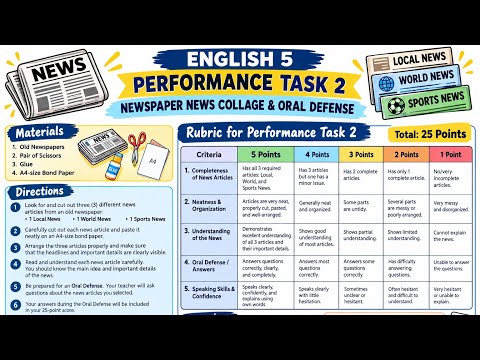 Performance Task 2  | English 5