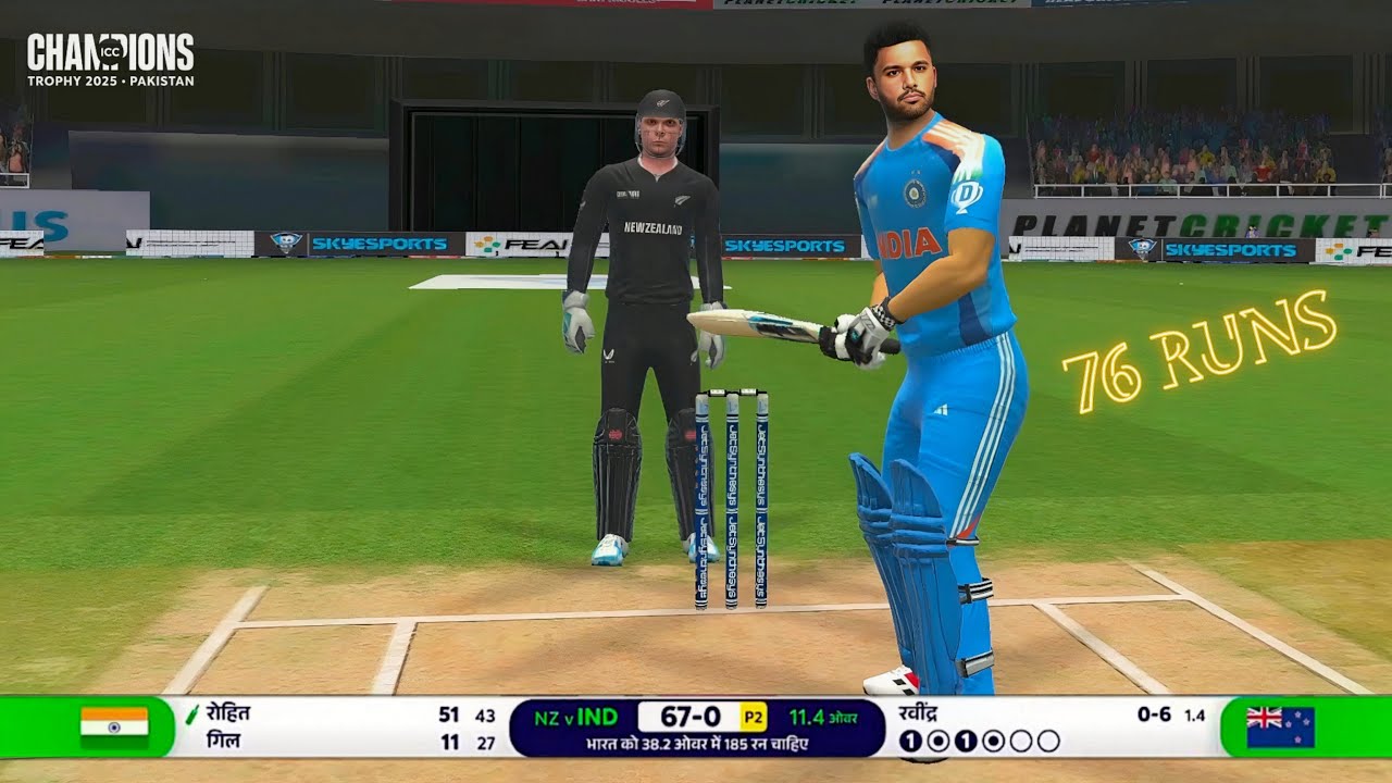 IND vs NZ | Champions Trophy 25🏏| Rohit Sharma 76 Runs In Final Match