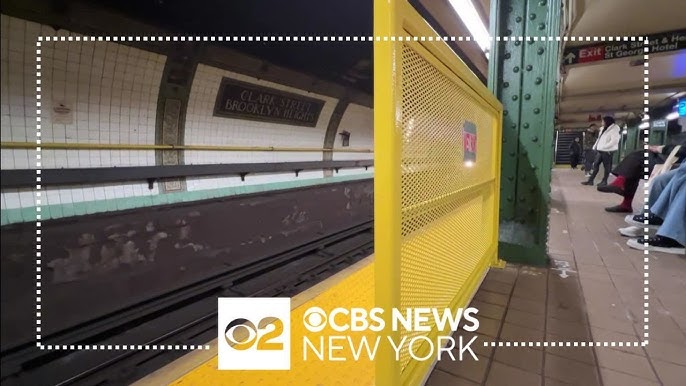 Platform Barriers Being Installed At Clark Street Station In Brooklyn