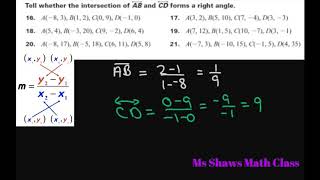 Tell whether the Intersection of Line AB and AC form a right angle