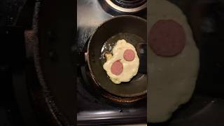 How to make your pancakes taste better ￼adding sausages in the middle ￼