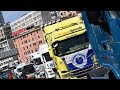 Caos autostrade in Liguria, la protesta dei tir: camion in corteo per le vie del centro di Genova