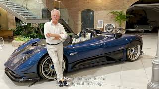 Horacio Pagani sends a personal message to my son!