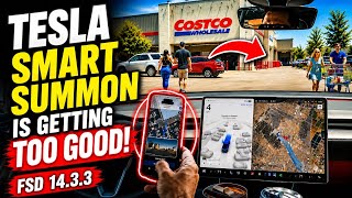 Tesla Smart Summon Is Getting Too Good (FSD 14.3.3)