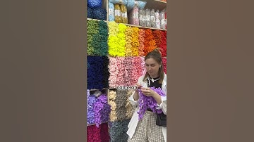 🧵 LOOP YARN ALIZE PUFFY! Finger knitting yarn with loops