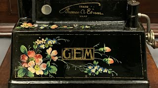 Unbelievable Beautiful Decorated Edison Triumph & Gem Phonographs