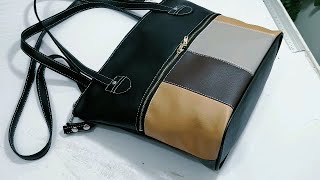 bolso pequeño cuerina facil de hacer - YouTube