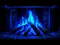 💙 Relaxing Blue Flame Fireplace 🔥 Calm Ambient Fire for Sleep, Study & Meditation