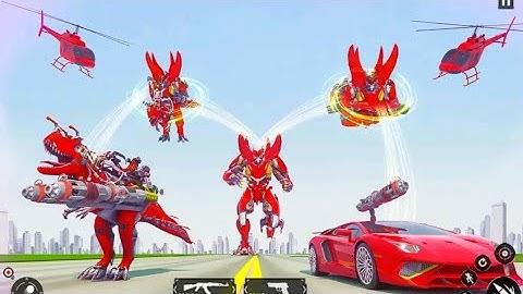 New Dinosaur Robot Car Game:Flying Robot Transforming Games Androit Game Play #01 Video