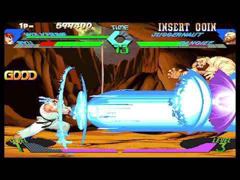 X-Men vs Street Fighter ( Arcade ) - Wolverine / Ryu Playthrough ( June 29, 2019 )