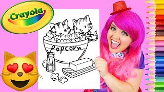 Coloring Popcorn Kitty Cats Crayola Coloring Page Prismacolor Pencils KiMMi THE CLOWN