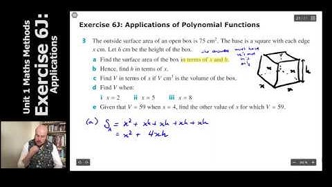 Unit 1 Maths Methods - Applications of Polynomials (Ex 6J)