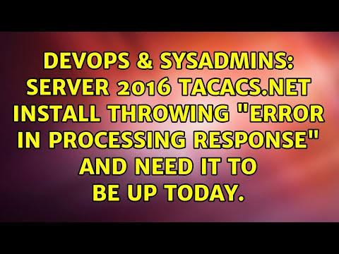Server 2016 Tacacs.net