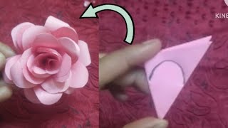 how to make paper rose easy #rosemaking #rose /paper craft
