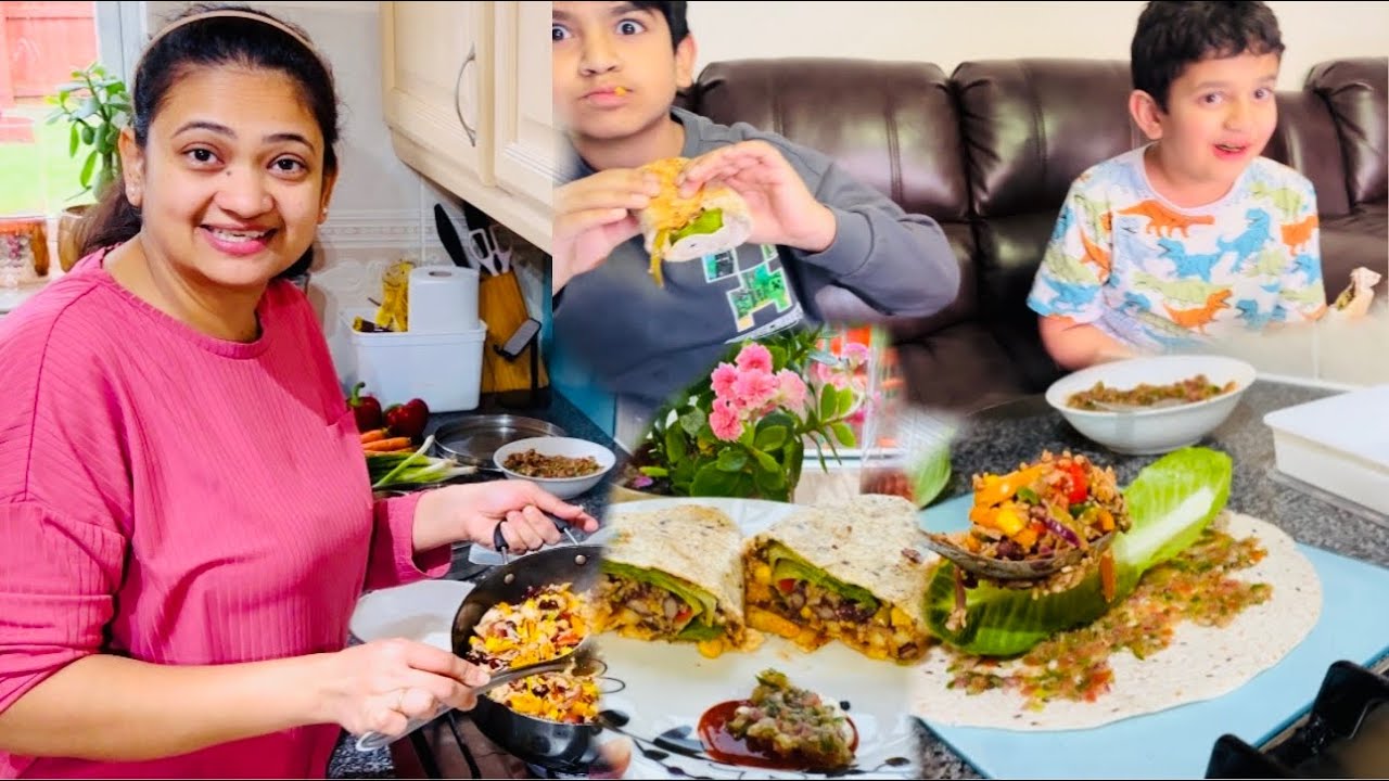 How we made Burritos and Mexican rice at home !! Burritos taste reaction !! #burrito