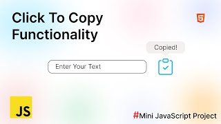 JavaScript Tutorial: How to Create a Click to Copy Button | Clipboard API | BeetaBie