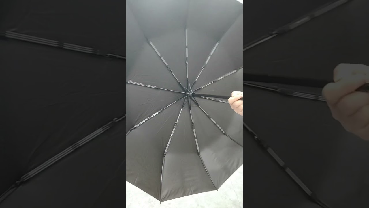 Big size 3 folding umbrella 10 ribs, adjustment handle, windproof and waterproof