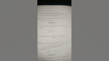 B.A 4th semester maths paper.                 (Sequence and Series) IGU