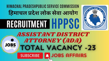 HPPSC ADA Recruitment 2025 | HPPSC Assistant District Attorney (ADA) Recruitment 2025
