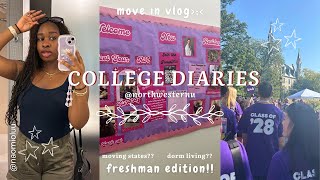 COLLEGE MOVE IN DAY VLOG| freshman @ northwestern 😈🪻🐾