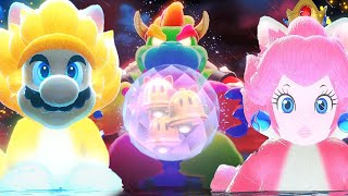 Final Boss Battle  Mario Vs Peach Vs Rainbow Bowser In Bowsers Fury
