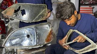 Headlight Restoration and Repair | Cracked Headlight Repair in Minutes with This Method!