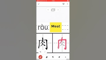 Chinese Character 肉 Chinese #Character #how towrite #write #Chinese #HSK #trainchinese #stroke order