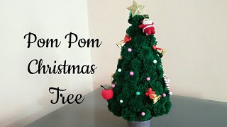 DIY Christmas Tree/ Pom Pom Christmas Tree/ How to Make Christmas Tree using Pom Pom