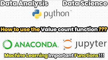 How to use the Value count function ??? | Data analysis | jupyter notebook | python|One Magic Minute