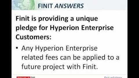 Finit Answers -- Hyperion and Oracle EPM Support
