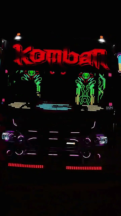 komban light show #bus #komban #dawood #touristbus #support