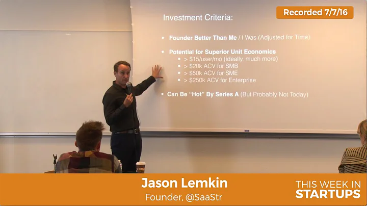 Jason Lemkin, founder of SaaStr, on investment cri...