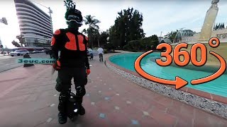 King Song 18L Electric Unicycle Euc Non-Stop Through Beverly Hills, California - 1 Of 2 360 Vr