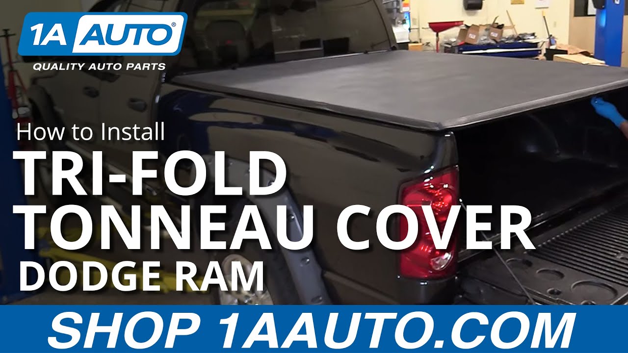 How To Install 6 1 2 Foot Soft Tri Fold Tonneau Cover 02 08 Dodge Ram Youtube