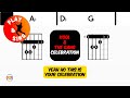 KOOL &amp; THE GANG - Celebration | Scrolling Guitar Chords &amp; Lyrics