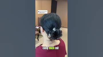 Kiểu tóc búi thấp cho bà sui.