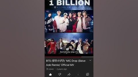 Mic Drop - 1 Billion Views on Youtube