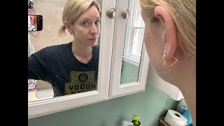 The cutest rose gold hoop earrings