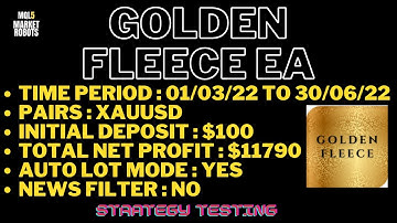 Golden Fleece EA Forex Mt4 Robot Strategy Testing